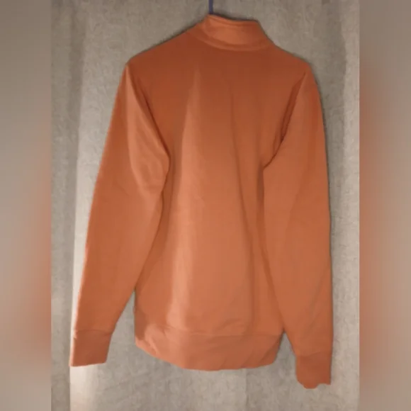 OUTTA TOWN WOMENS SIZE XS LONG-SLEEVE ORANGE AND NAVY BLUE SWEATER - Picture 3 of 3
